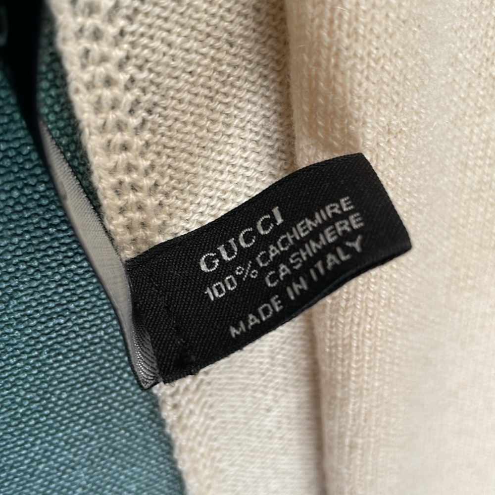 Authentic Gucci Large Cashmere Wrap Scarf Throw - Picture 9 of 15